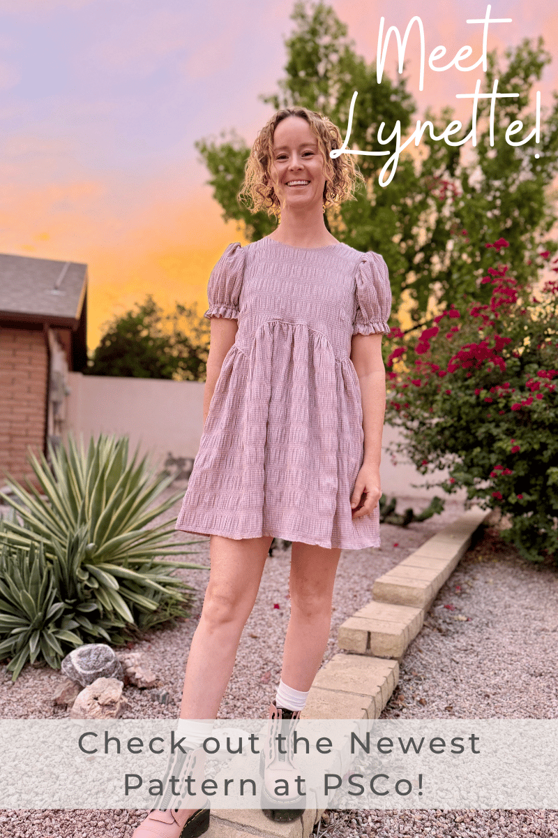 Adult wearing a dress with a sunset in the background