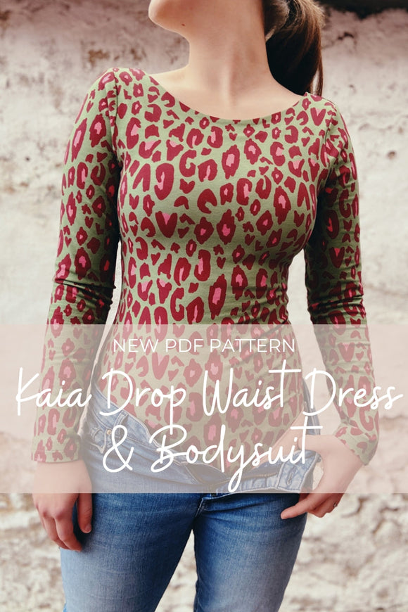 person wearing Kaia drop waist dress