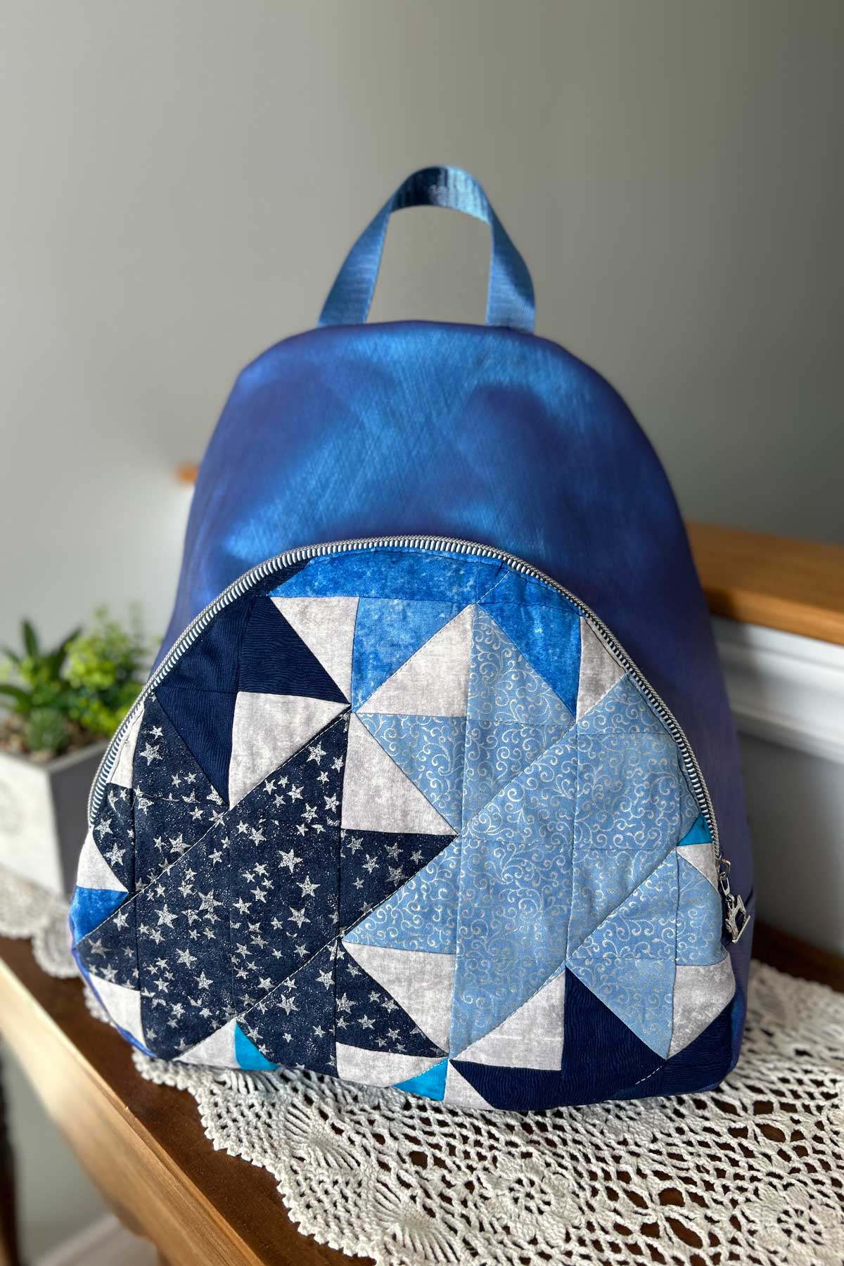 denim patchwork mini backpack Winslow Quilted Knapsack – Petite Stitchery