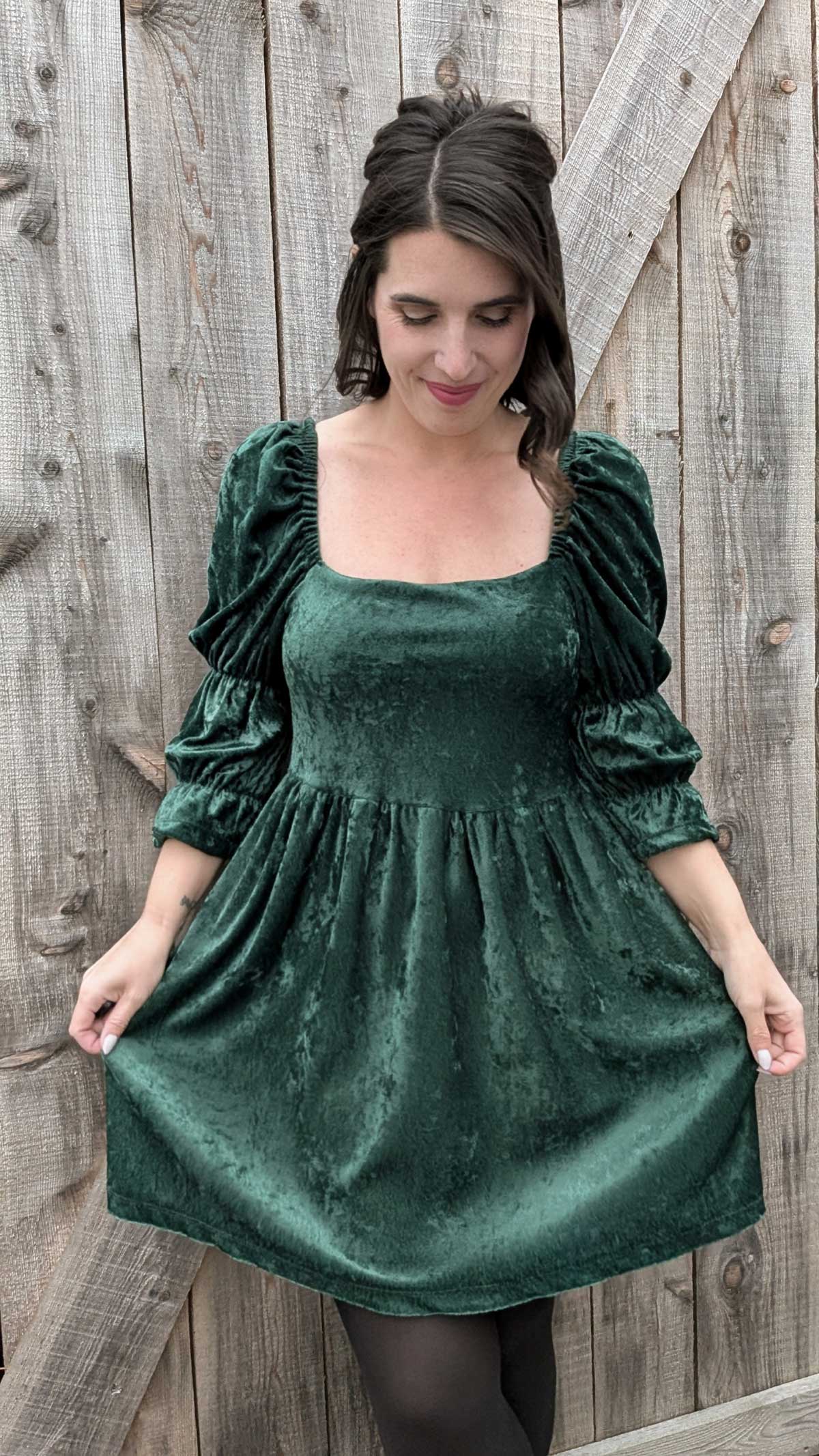 puff sleeve t shirt dress Puff-Sleeve Mini Shirt Dress