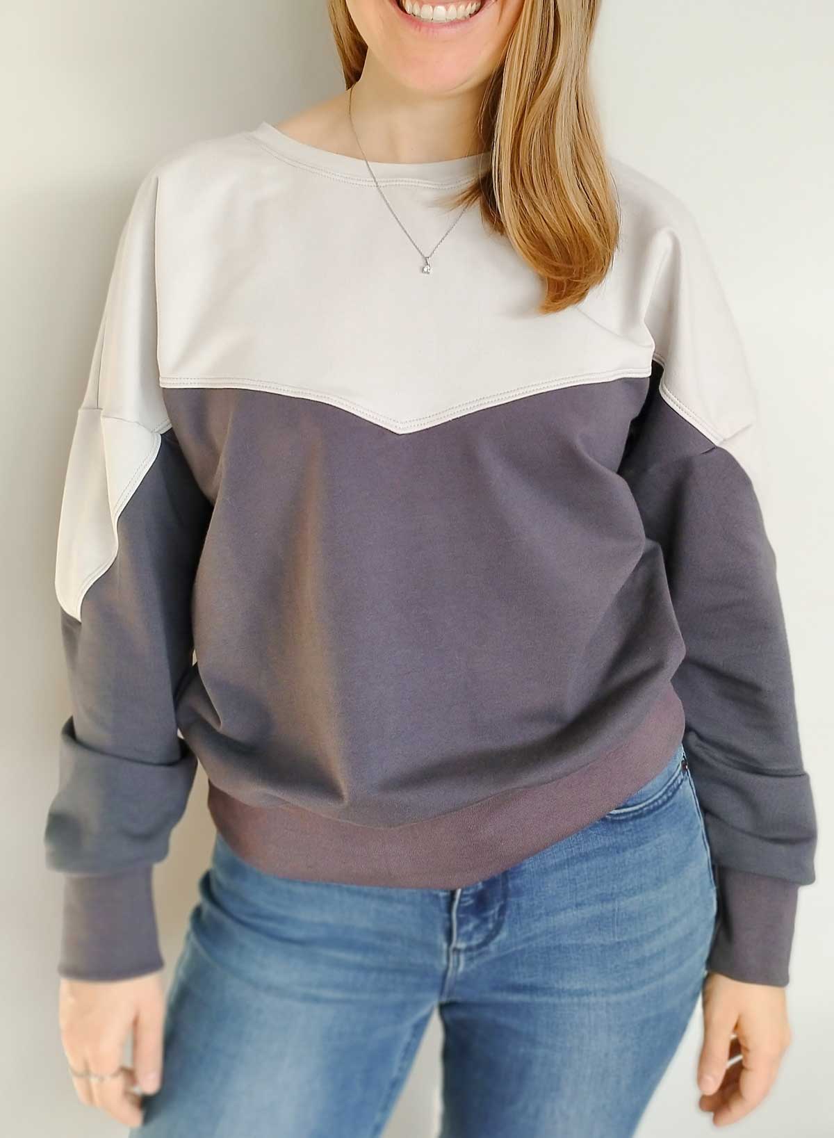 Adult Colorblock Pattern Adult Xoe Colorblock Crop & Top – Petite Stitchery