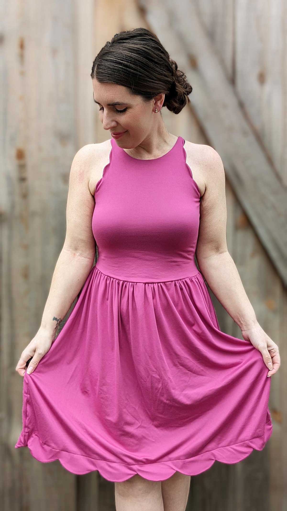 scalloped dress Adult Wynn Scalloped Dress & Romper