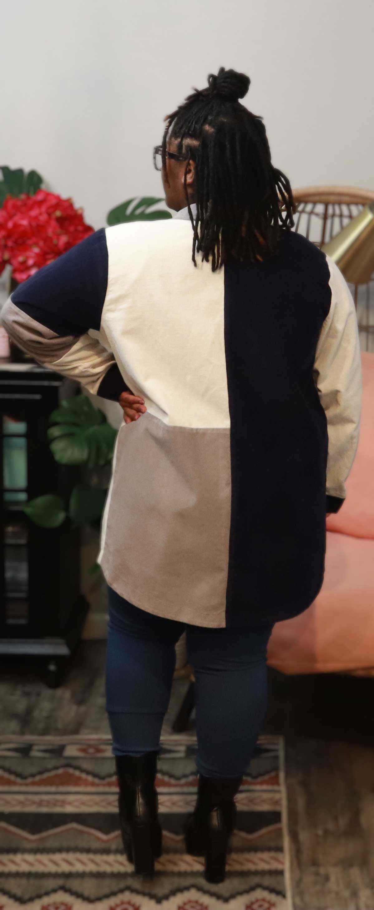 Adult Colorblock Pattern Adult Clay Colorblock Jacket – Petite Stitchery
